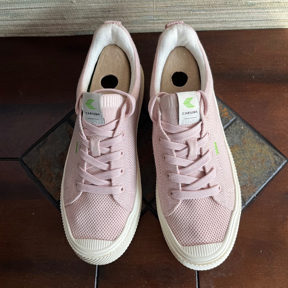 Cariuma IBI Sustainable Knit Sneaker Rose Women's Size 7  NWOT - Picture 2 of 9